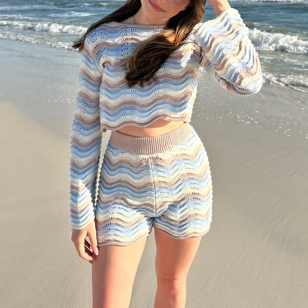 Crotchet shorts and top set